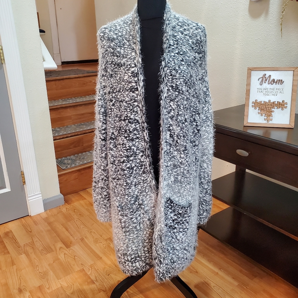 B Collection By Bobeau  Harper Eyelash Cardigan